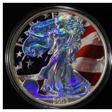 2005 AMERICAN SILVER EAGLE PAINTED