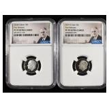 (2) NGC GRADED ROOSEVELT DIMES