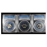 (3) PCGS GRADED ROOSEVELT DIMES