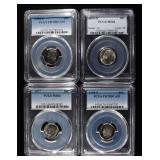 (4) PCGS GRADED ROOSEVELT DIMES