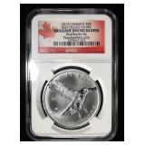2015 RED-TAILED HAWK $5 1 OZ .999 SILVER ROUND NGC