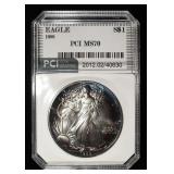 1988 AMERICAN SILVER EAGLE PCI PERFECT GEM BU