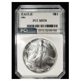 1994 AMERICAN SILVER EAGLE PCI PERFECT GEM BU