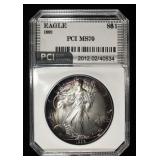 1992 AMERICAN SILVER EAGLE PCI PERFECT GEM BU