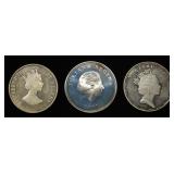 APPROX 2.8 OZ 92.5% STERLING FOREIGN COINS