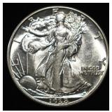 1938-D WALKING LIBERTY HALF DOLLAR CH BU