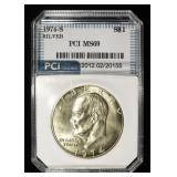 1974-S EISENHOWER DOLLAR PCI SUPERB GEM+ BU SILVER