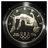1996-P $1 COMMEM OLYMPICS HIGH JUMP