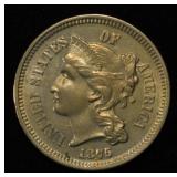 1875 3 CENT NICKEL PIECE CH BU