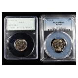 (2) 1938-D BUFFALO PCGS MS65