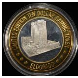 ELDORADO RENO .999 SILVER CASINO TOKEN