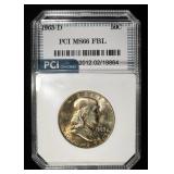 1963-D FRANKLIN HALF DOLLAR PCI SUPERB GEM BU FBL