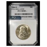 1960-D FRANKLIN HALF DOLLAR PCI SUPERB GEM BU FBL