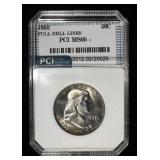 1962 FRANKLIN HALF DOLLAR PCI SUPERB GEM BU FBL