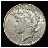 1924-S PEACE DOLLAR AU