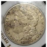 1892-S MORGAN DOLLAR VF