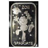 2011 GRADUATE 1 OZ 0.999 SILVER BAR