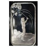 1994 MALE GOLFER 1 OZ 0.999 SILVER BAR