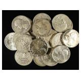 (20) 90% SILVER WASHINGTON QUARTERS