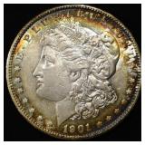 1901-S MORGAN DOLLAR AU/BU COLOR