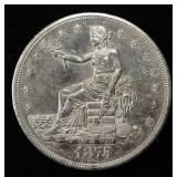 1875-CC TRADE DOLLAR BU SOME OLD CLEANING