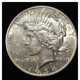 1934-S PEACE DOLLAR AU