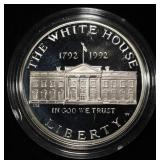 1992-W $1 COMMEM WHITE HOUSE 200TH ANNIV PR