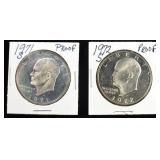 1971-S & 1972-S EISENHOWER DOLLAR PROOF