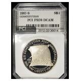 1987-S $1 COMMEM CONSTITUTION PCI PERFECT GEM PR