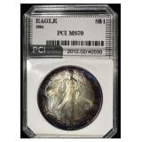 1994 AMERICAN SILVER EAGLE PCI PERFECT GEM BU