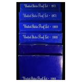 UNITED STATES PROOF SETS (2)1968, (2)1969, (2)1971