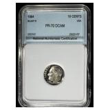 1964 ROOSEVELT DIMES NNC PERFECT GEM PROOF DCAM