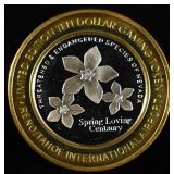 SPRING LOVING CENTAURY .999 SILVER CASINO TOKEN