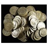 (50) 90% SILVER ROOSEVELT DIMES