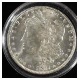 1887 MORGAN DOLLAR AU/BU