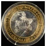 EXCALIBUR .999 SILVER CASINO TOKEN