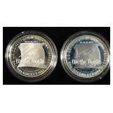 (2) 1987-S $1 CONSTITUTION BICENTENNIAL PR COMMEM