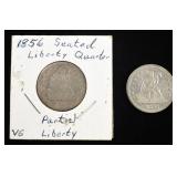 1856,58 SEATED LIBERTY QUARTERS