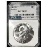 1971-S EISENHOWER DOLLAR PCI SUPERB GEM+ BU SILVER