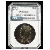 1971-S EISENHOWER DOLLAR PCI SUPERB GEM+ BU SILVER