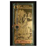 $5 NEVADA GOLDBACKS 1/200TH OZ 24K GOLD NOTE