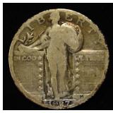 1927-S STANDING LIBERTY QUARTER G/VG