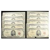 (10) $5 RED SEAL NOTES