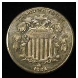 1882 SHIELD NICKEL CH BU