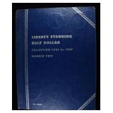 1937-1947 HALF DOLLAR WHITMAN ALBUM W/ 29 COINS