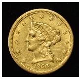 1856-O $2.50 LIBERTY GOLD CH AU