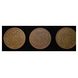 (3) 2-CENT PIECES