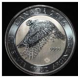 2016 WHITE FALCON 1.5 OZ .999 SILVER ROUND