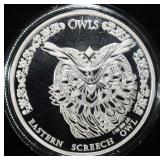 2024 EASTERN SCREECH OWL 1 OZ .999 SILVER ROUND