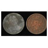 (2) LARGE CENTS